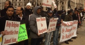 Bangladeshis in London protest attacks on Hindus