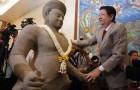 Ancient Hindu temple statues returned to Cambodia