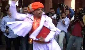 BJP Gujarat MP Devji Fatehpura dances outside Parliament