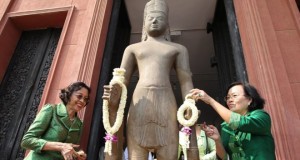 Hindu god statue’s head returns to Cambodia