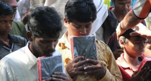 Man found reading Bible at Tirupati