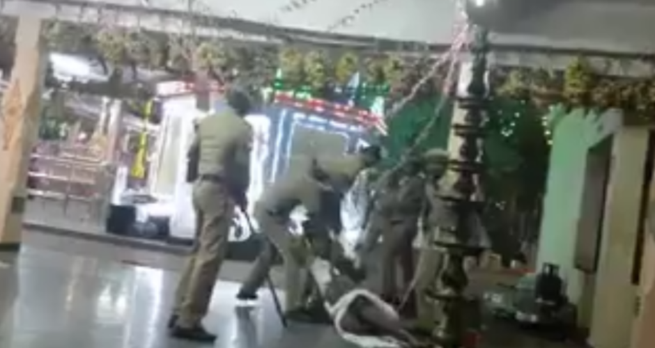 Video : Christian Police Officers Desecrate Temple in Kanyakumari