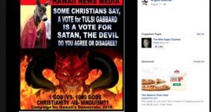 Hawaii GOP disavows their bigoted candidate for launching a holy war against Hindu Rep Tulsi Gabbard