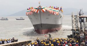 HHR Video : Mormugao – India’s most advanced guided missile destroyer launched with Vedic Prayers