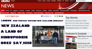 Video : HHR Protest Outside New Zealand Embassy In London