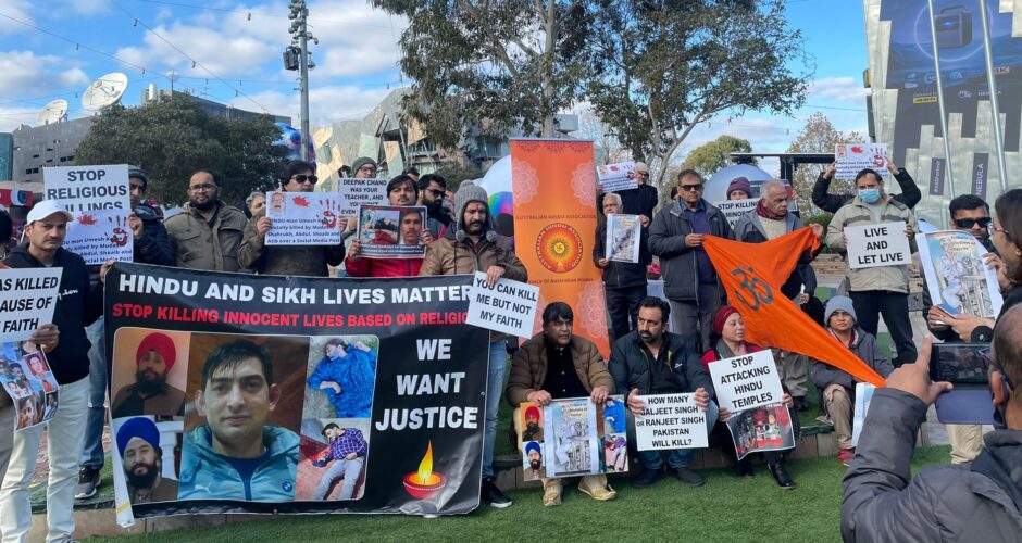 Video : Australian Hindus rally for Hindu victims of terror.