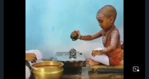 Video : Hindu Boy Learning Ganesh Puja But Will He Also Be Learning About Hindu Persecution ?