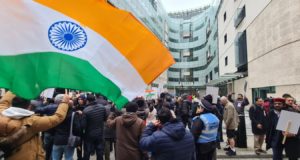 Hindus Protest Against Hinduphobic Racist BBC In London