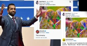Video : As FBI Chief Wishes Everyone Happy Holi, Right Wing Hinduphobes Go Bonkers