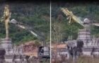 Video : Thailand Bulldozes Hindu Deity Statue In Cambodia