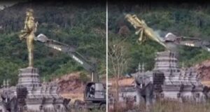 Video : Thailand Bulldozes Hindu Deity Statue In Cambodia
