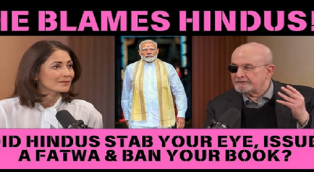 Video : After Failing As A Baldy Captain Jack Sparrow , Salman Rushdie Blames The Pirate Hindus