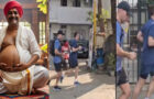 President Macron Jogging On Indian Streets While Indian Leaders Expanding Their Potbellies