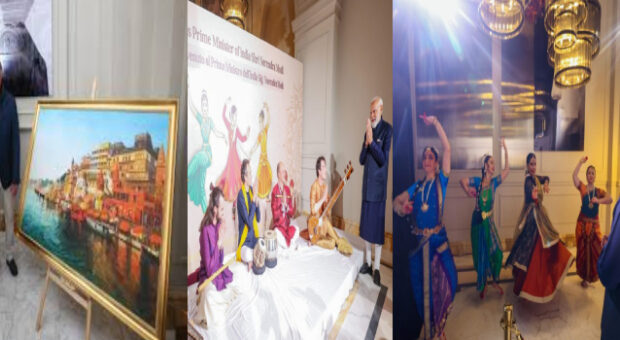 #htmlcaption_50712 Video -Italian Painter Shows His Varanasi Art, While Italian Musicians Peform Indian Classical