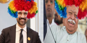 Video – Mayor Cringe Smile Clown Mamdani Upset Over RSS Potbelly Clown Bhagwat’s Visit To New York