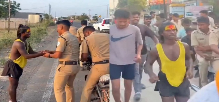 Viral Video : A Hindu Son Thanks Lord Shiva for Curing His Mum by Running Across India