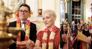 Video :  Prime Minister Andy Burnham And His Wife Marie-France Van Heel Celebrate Diwali At 10 Downing Street