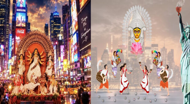 #htmlcaption_52487 Video : Goddess Durga Festival At Times Square In New York City